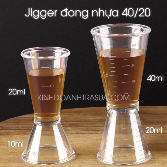 Jigger Nhựa 2 Đầu 40/20 - Chung Đong Định Lượng 40/20