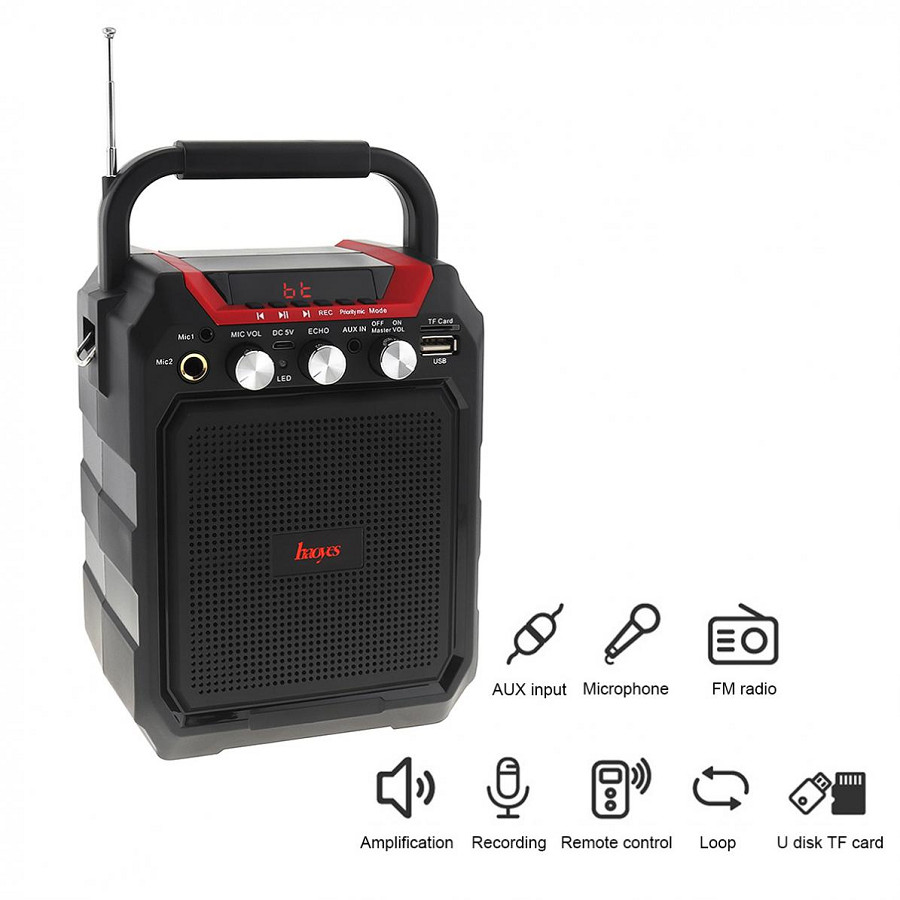 Loa Di Động Hát Karaoke Bluetooth Kiêm Trợ Giảng K99 Kiểu Dáng Sang Trọng - Hàng Nhập Khẩu