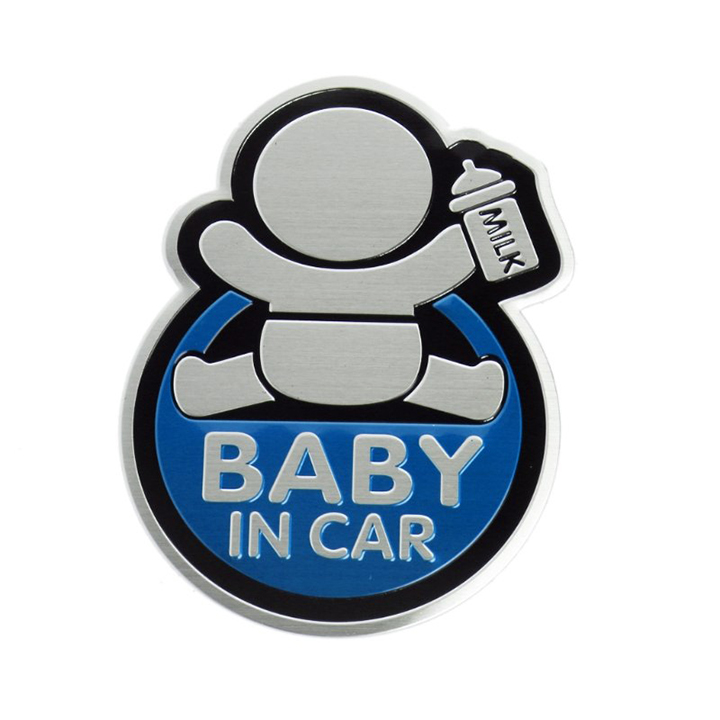 Logo dán kim loại BABY IN CAR