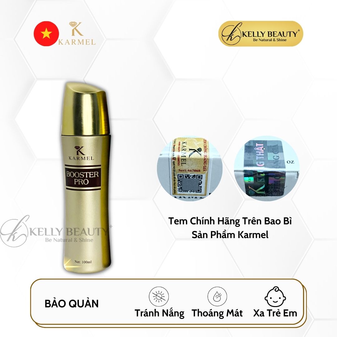 Xịt Khoáng Căng Mịn Da Karmel Booster Pro - Dưỡng và Khóa Ẩm; Giúp Da Căng Mịn Màng | Kelly Beauty