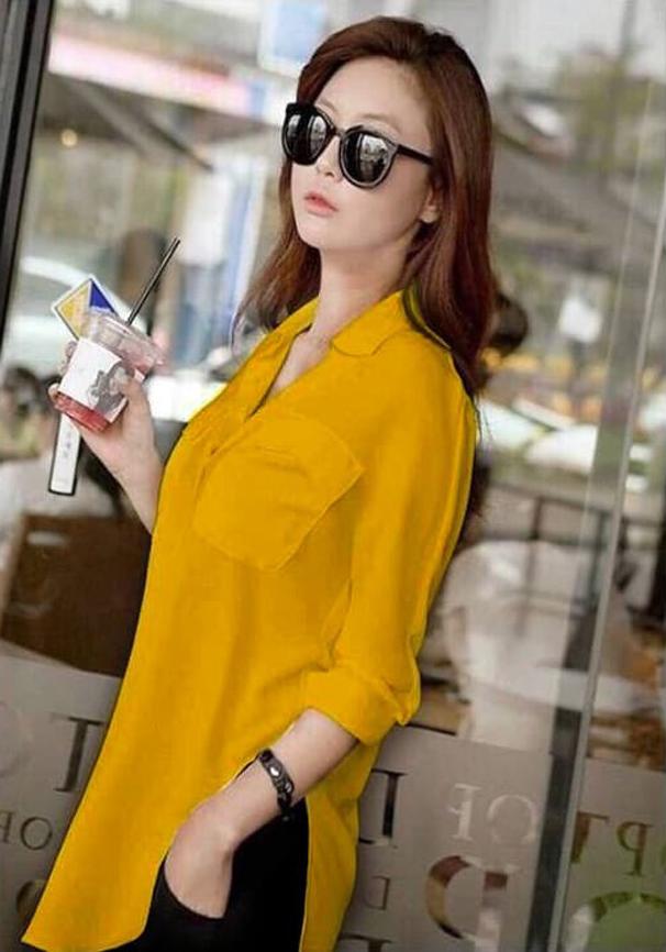Áo Sơ Mi Form Dài Thời Trang A518
