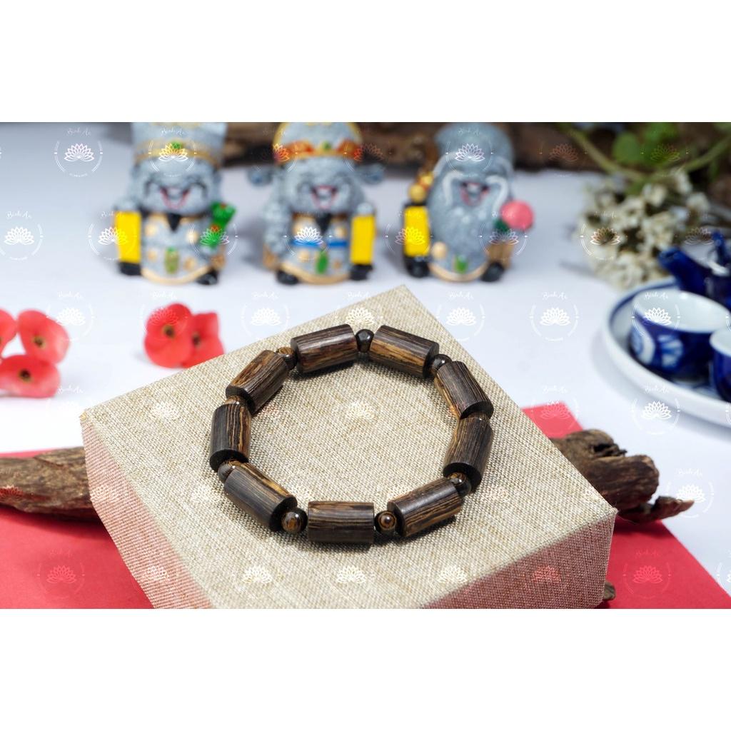 Vòng Tay Trầm Hương - Trầm Hương Bình An - Trụ Trúc Sánh Chìm Tự Nhiên 8ly 10ly 12ly 14ly