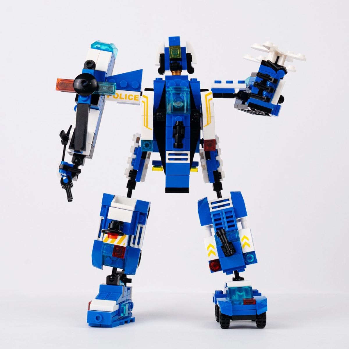 Đồ Chơi Lắp Ráp Robot Cảnh Sát Biến Hình 8 Trong 1 - Police - Toys&amp;Joys 8618 (353 Mảnh Ghép)