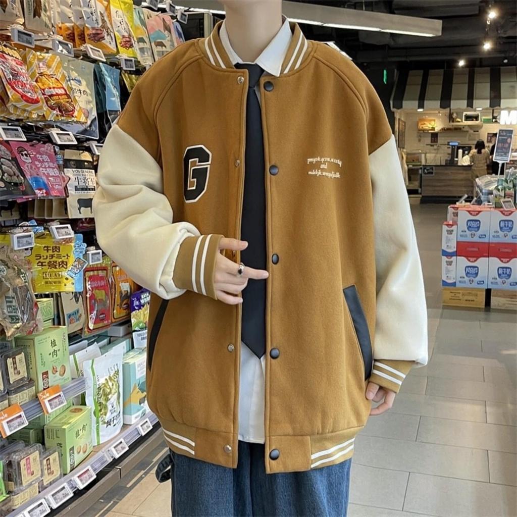 Áo Khoác Cardigan Bomber Nỉ Bông IN LOGO G Form Rộng Basic Nam Nữ Unisex Ulzzang KUN