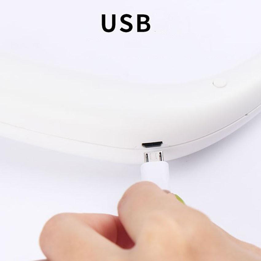 ❁Quạt đeo cổ mini 7 màu tích điện usb pin trâu 1500mah 3 Tốc Độ Gió Sạc Tiện Ích , thể dục chuyên tập gym tomeno