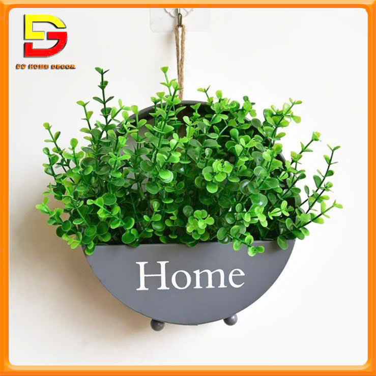 Hoa Giả, Giỏ Cắm Hoa Treo Tường Cắm Sẵn Nhiều Mẫu Tuyệt Đẹp Trang Trí Nhà Cửa, Làm Quà Tặng DG-19