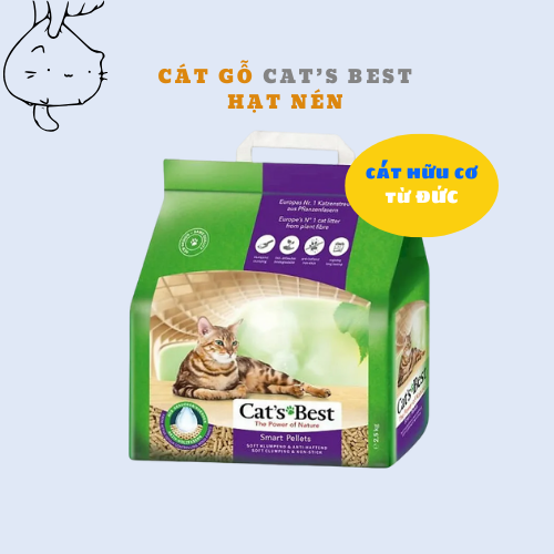 Cát Vệ Sinh Hữu Cơ Vón Cục Cho Mèo Lông Dài Smart Pellets Cat's Best CBSP05L (2.5kg)