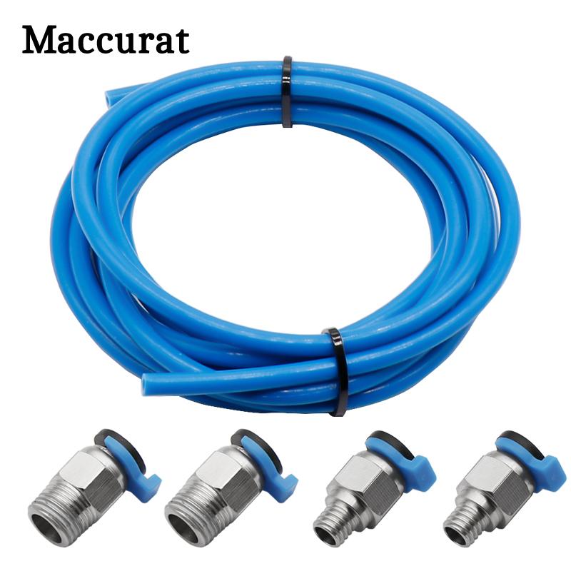Đầu nối khí nén PC4-M6 với 2M PTFE TEFLONTO TUBE 2*4mm cho bộ nâng cấp Ender 3
