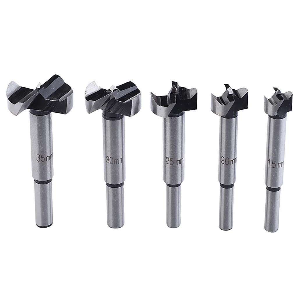 5 Pieces Woodworking Boring Wood Hole Saw Cutter Drill Bit Tool Cutter Auger