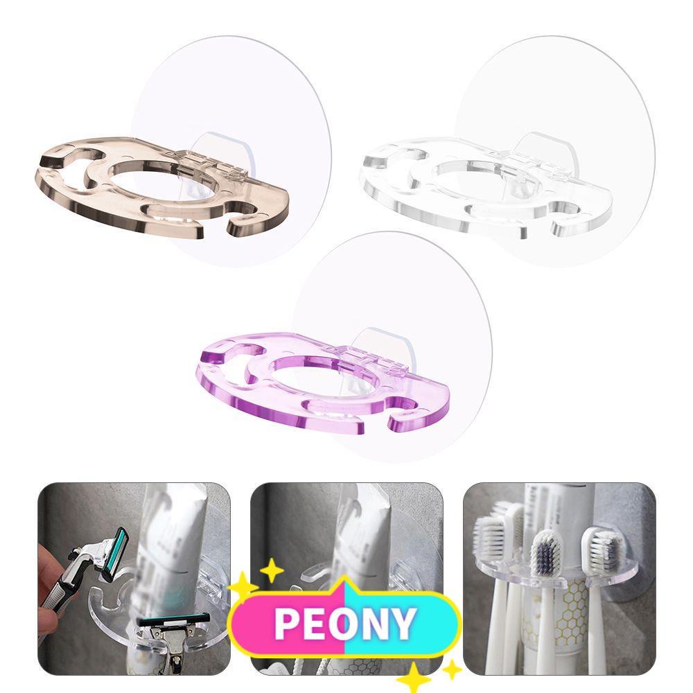 Giá Đỡ Bàn Chải Đánh Răng / Kem Đánh Răng Bằng Nhựa Gắn Tường Không Đường Viền Nhiều Màu