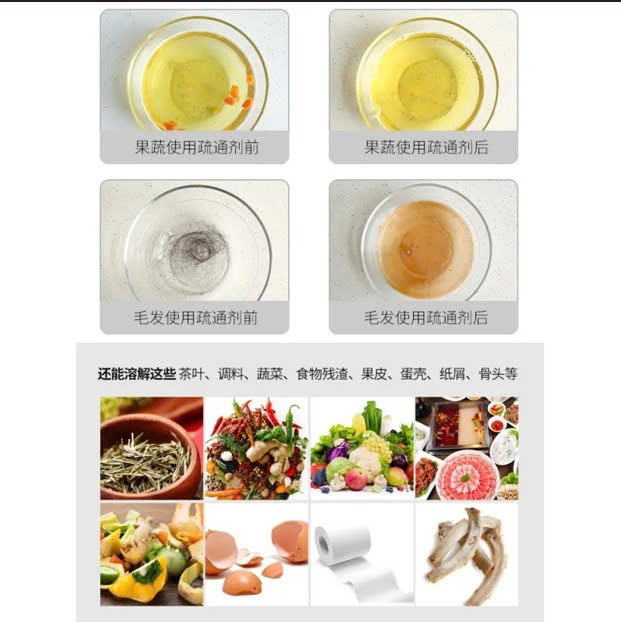 Bột vệ sinh đường ống bồn rửa chén