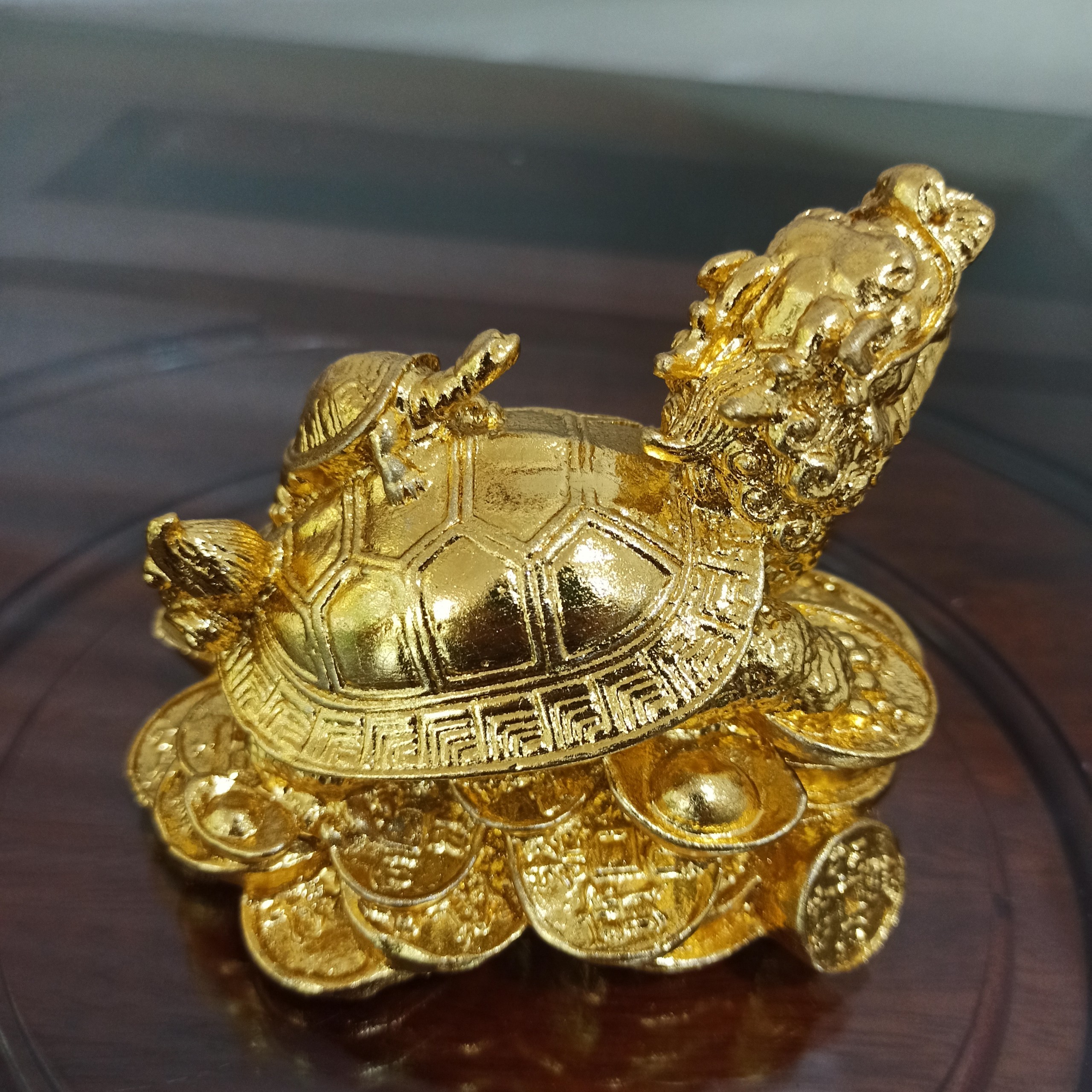 Long quy đồng thau dát vàng, long quy - linh vật phong thủy