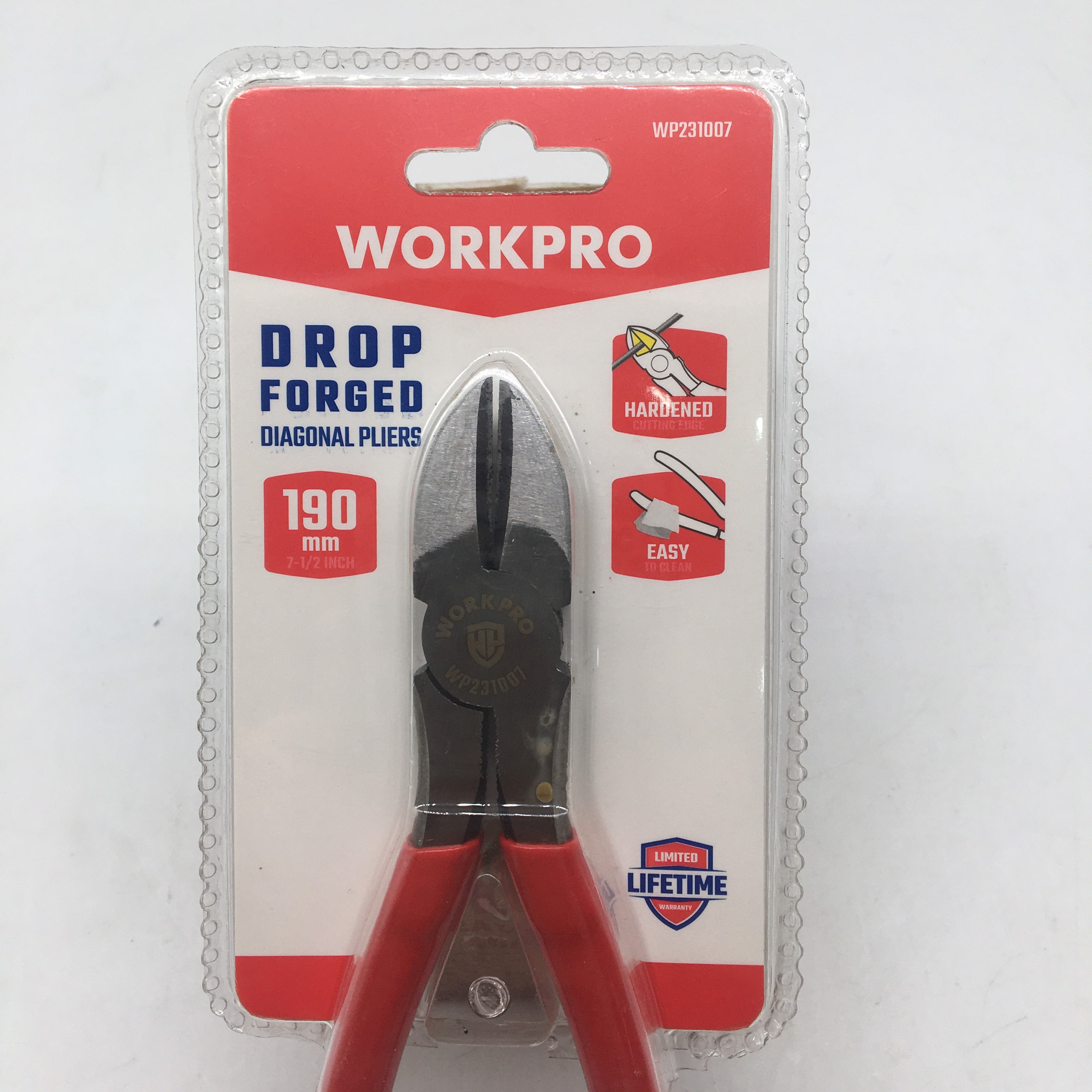 Kềm cắt Workpro cán đỏ 7-1/2inch 190mm WP231007