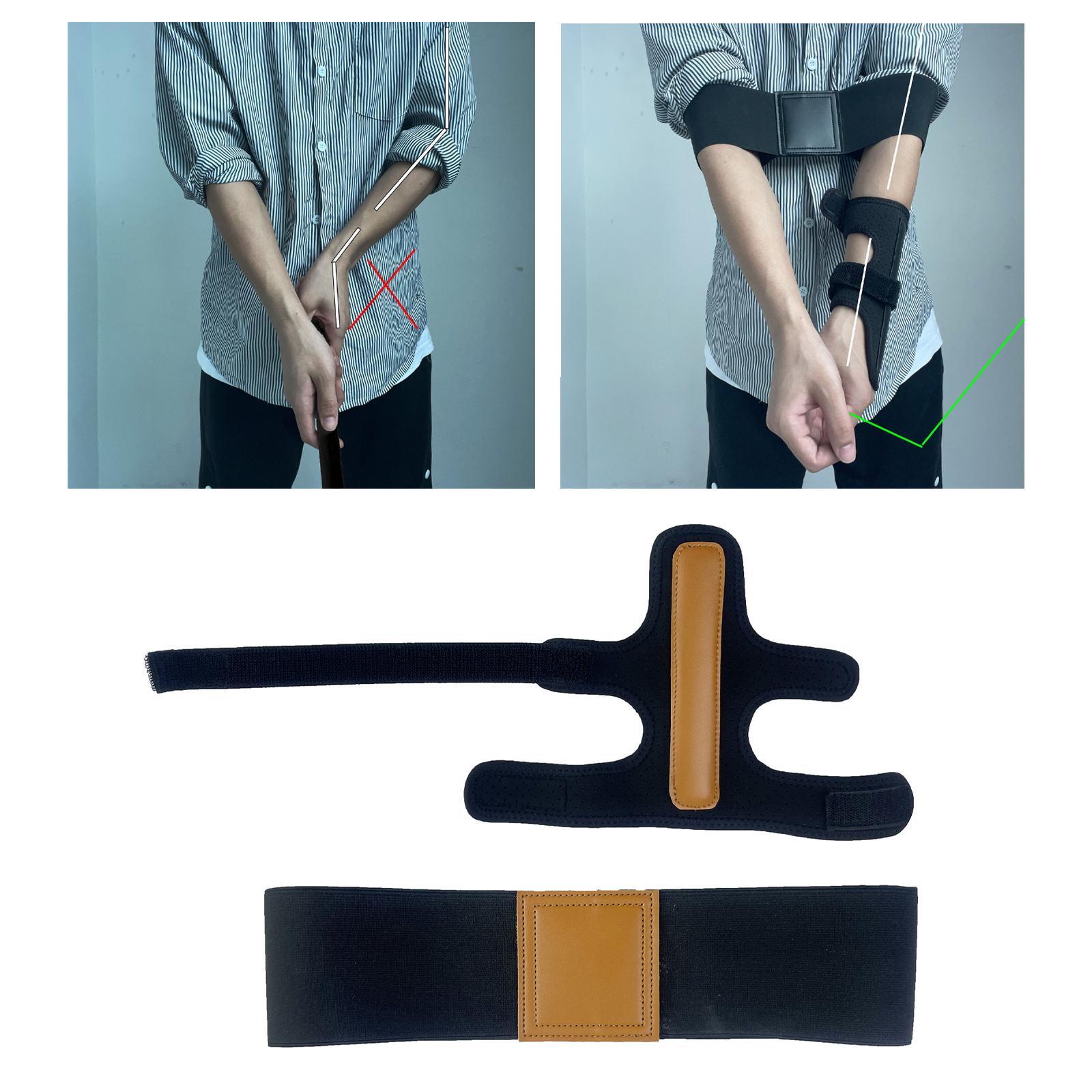 Golf Hand Movement Correction Belt Black Elastic Golf Swing Trainer Arm Belt Gesture Alignment Training Aid Arm Posture Correct