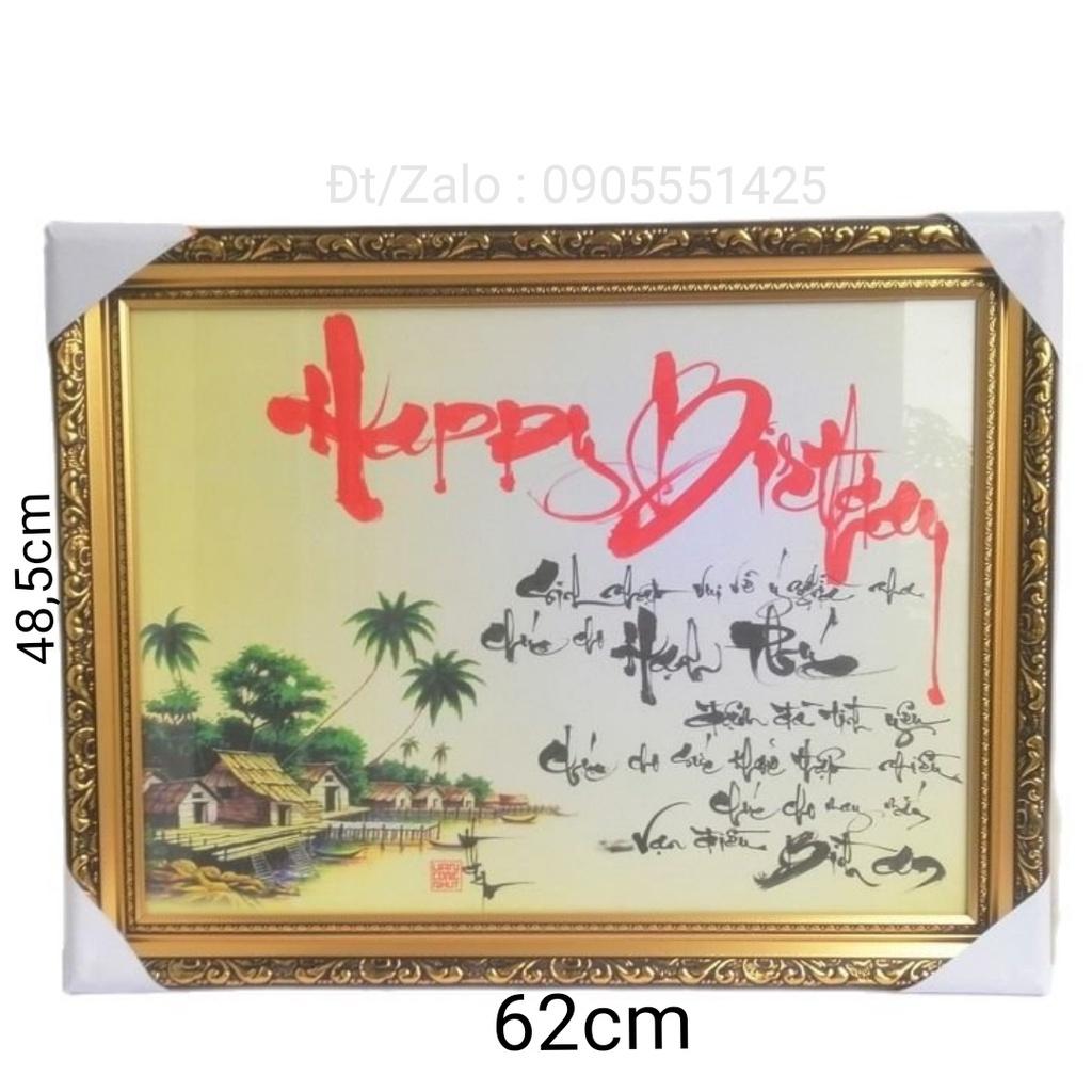 Quà tặng sinh nhật.Tranh thư pháp mừng sinh nhật.