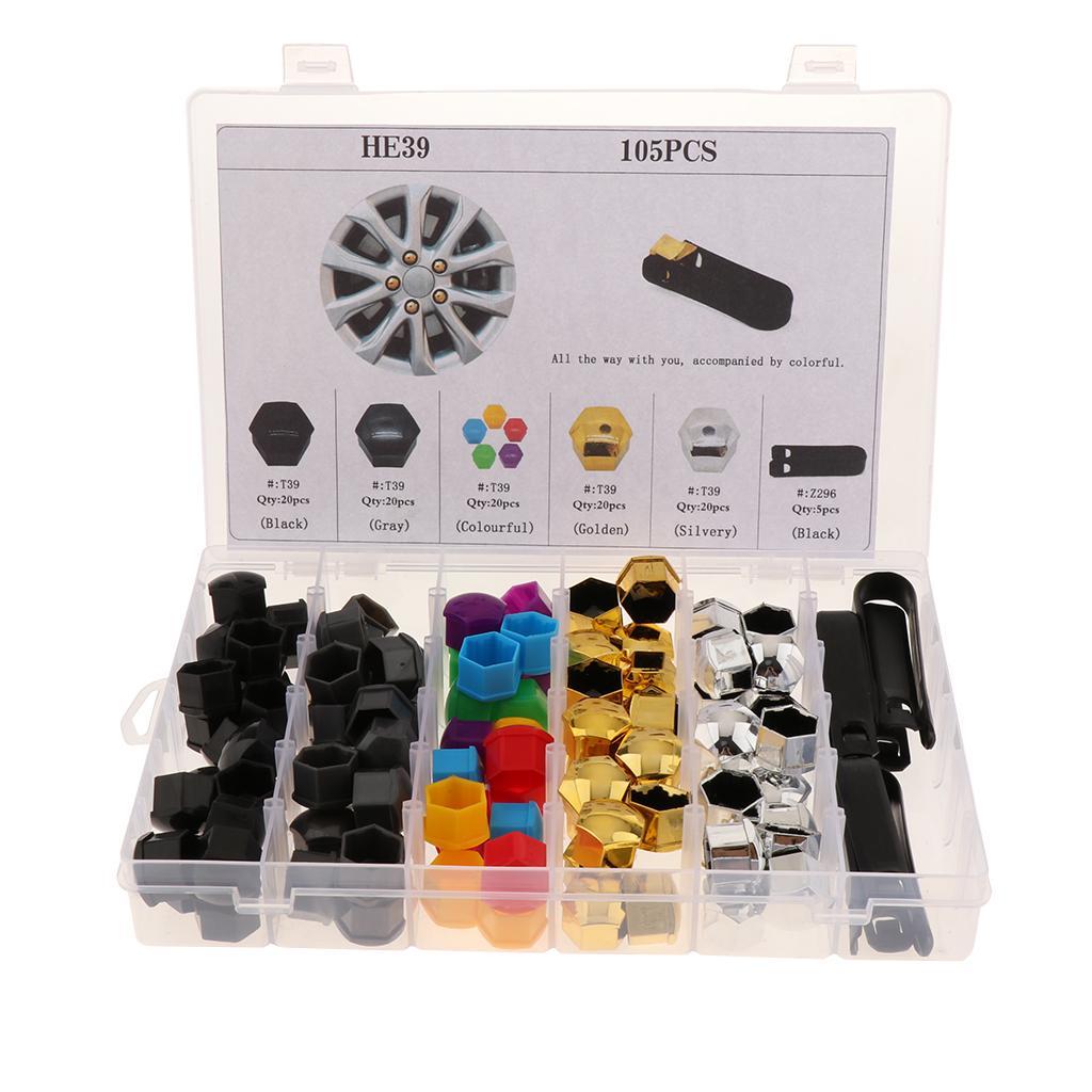 Universal 17mm Chrome Car Wheel Nut  Hub Screw Cover Lug Nur Cover