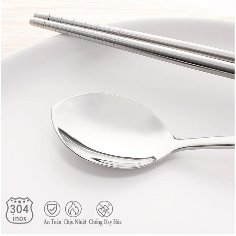 Bộ muỗng đũa inox in hình - Disney Kèm hộp đựng cho bé
