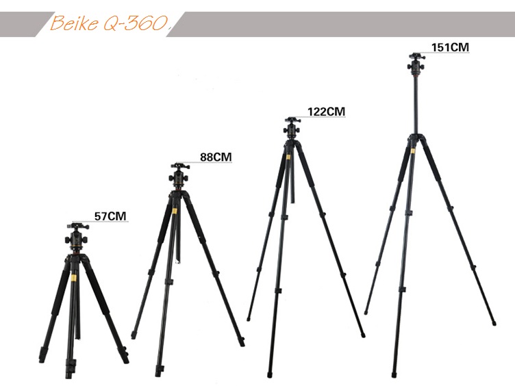 CHÂN MÁY ẢNH TRIPOD BEIKE Q-360 - HÀNG NHẬP KHẨU