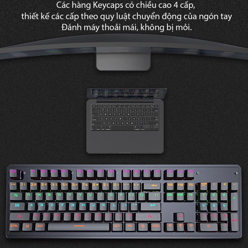 Bàn phím cơ Coputa bàn phím máy tính Gaming có dây LED RGB K880