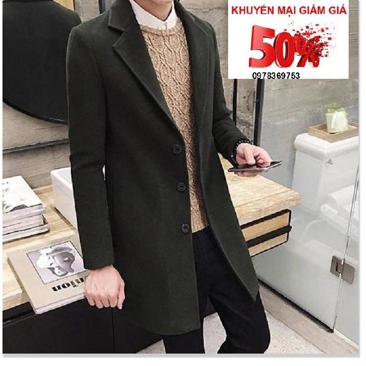Áo Khoác Dạ lam foom dài