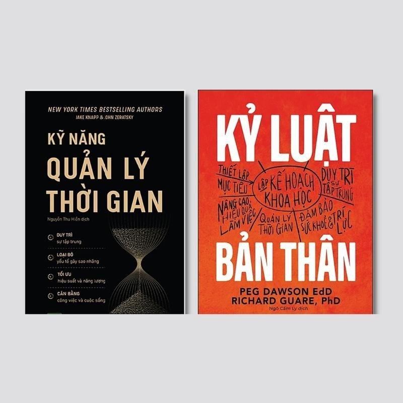 Combo 2 cuốn Kỹ Năng Quản Lý Thời Gian - Kỷ Luật Bản Thân - Bản Quyền