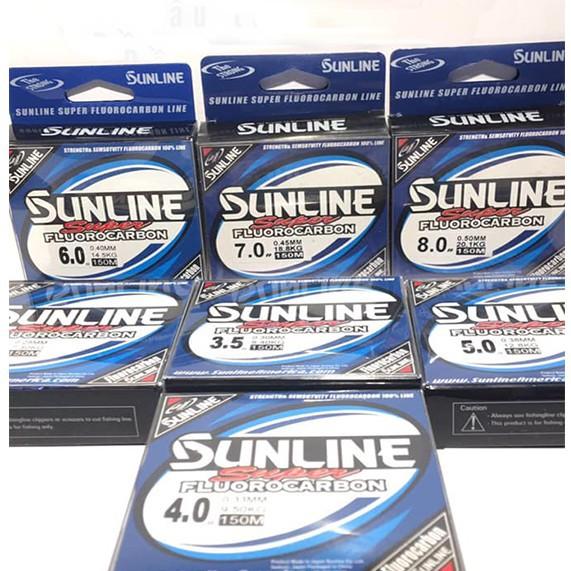 Dây cước câu cá Tàng Hình SUNLINE Fluorocarbon dài 150m ( ĐỦ SIZE ) - Dây cước câu cá Nhật Bản Siêu Bền ( rẻ vô địch )