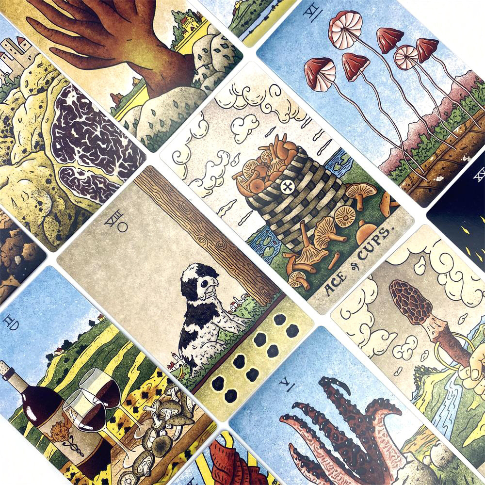 [Size Gốc] Bộ bài Mushroom Hunter's Tarot 78 lá 7x12 cm đá thanh tẩy