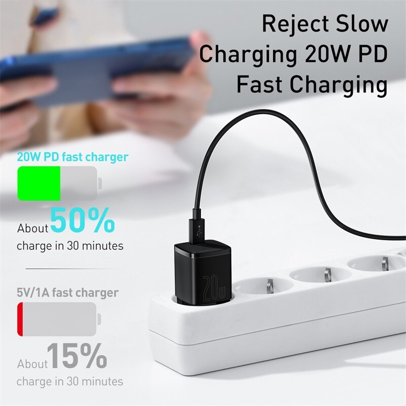 Củ sạc nhanh nhỏ gọn Baseus Super Si Pro Quick Charger 1C 20W (PD/QC