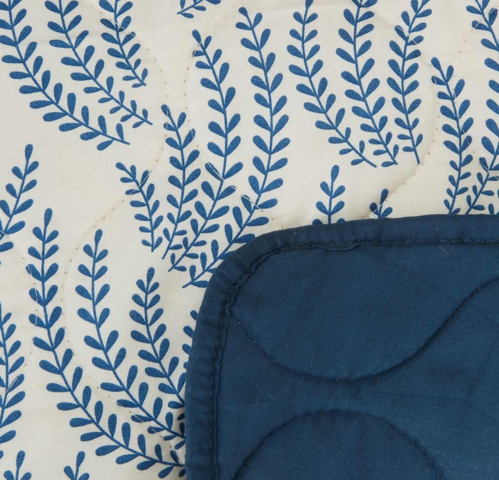 Chăn chần | JYSK Sommereik | polyester | xanh/trắng | R130xD170cm