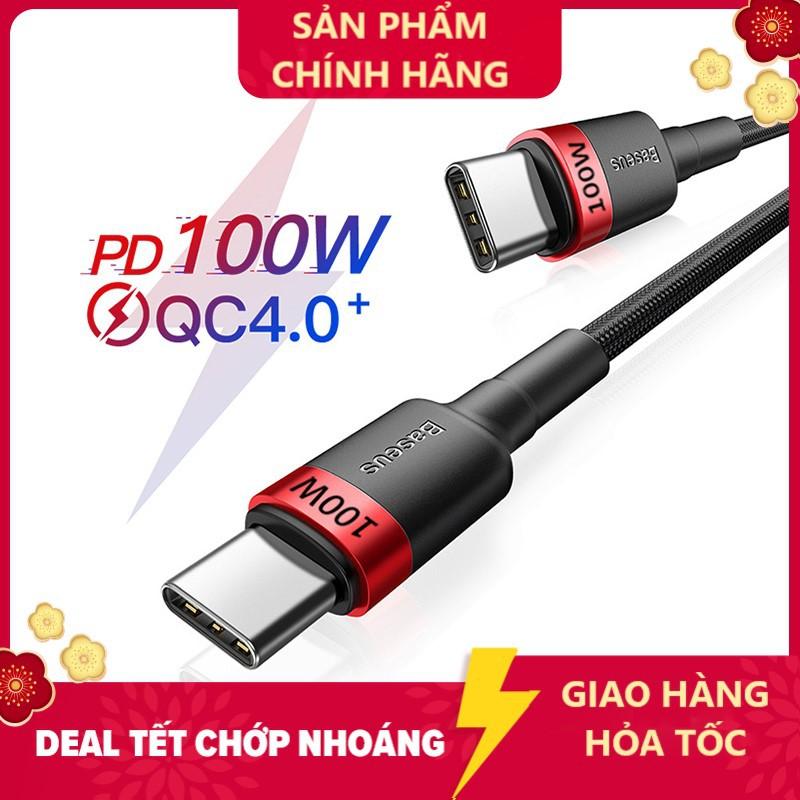 Cáp sạc nhanh Baseus cổng Type-C PD 100W / 60W  - Typec to type C 60w sạc nhanh PD