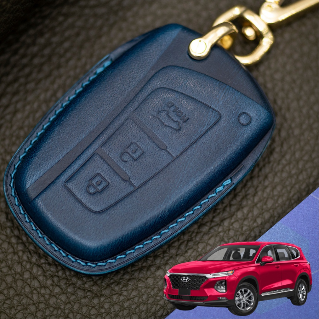 Bao Da Chìa Khóa ô tô HYUNDAI SANTAFE | Bọc chìa khóa ô tô da thật khâu tay
