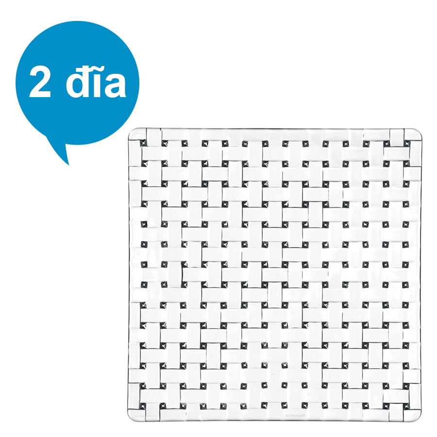 Bộ 2 Đĩa Pha Lê Vuông Nachtmann Bossa Nova 97632 ĐK 21cm