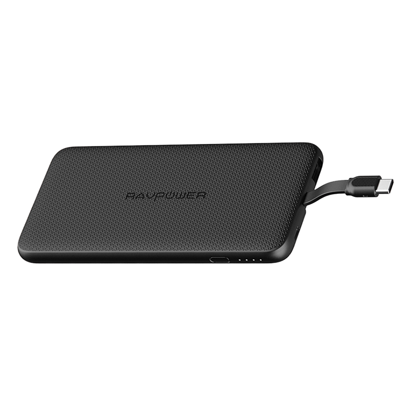 Pin Sạc Dự Phòng RAVPower 5000mAh RP-PB160 Tích Hợp USB Type-C Siêu Mỏng - Hàng Chính Hãng