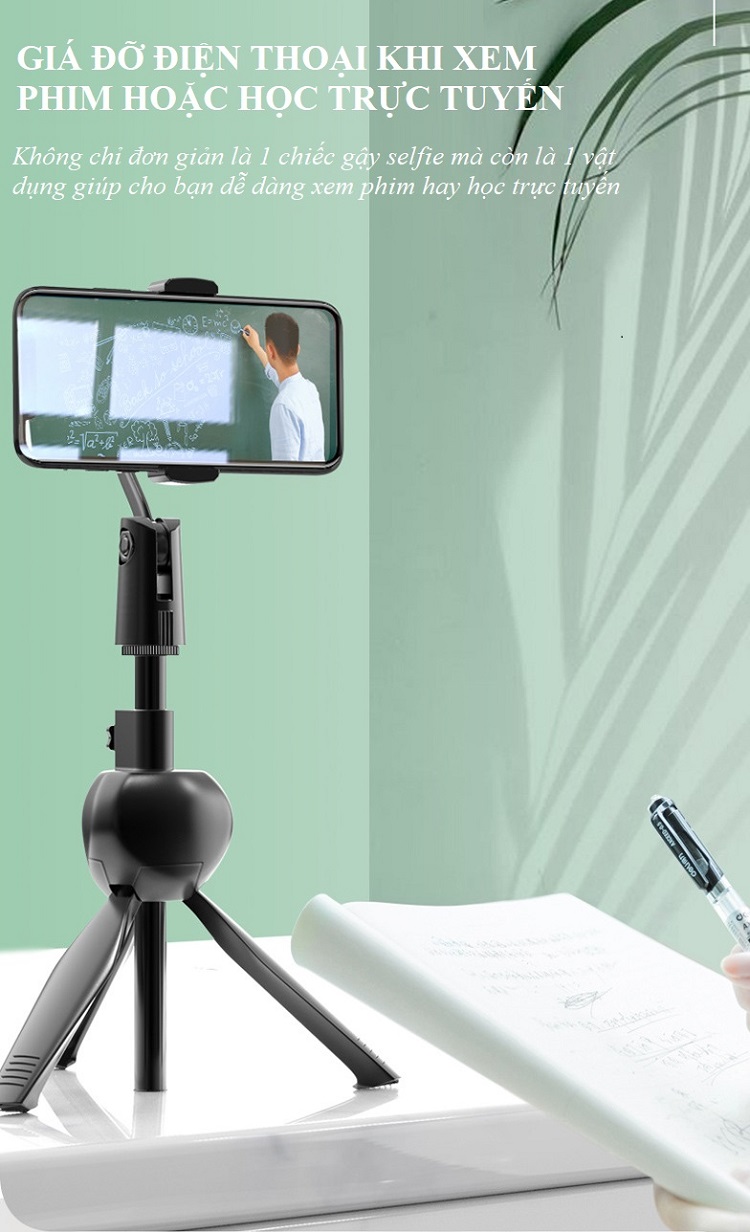 Hình ảnh Chân Máy Chụp Ảnh, Quay Phim, Livestream Kẹp Ipad, Điện Thoại LT04 - Có Điều Khiển Từ Xa - Hàng Nhập Khẩu