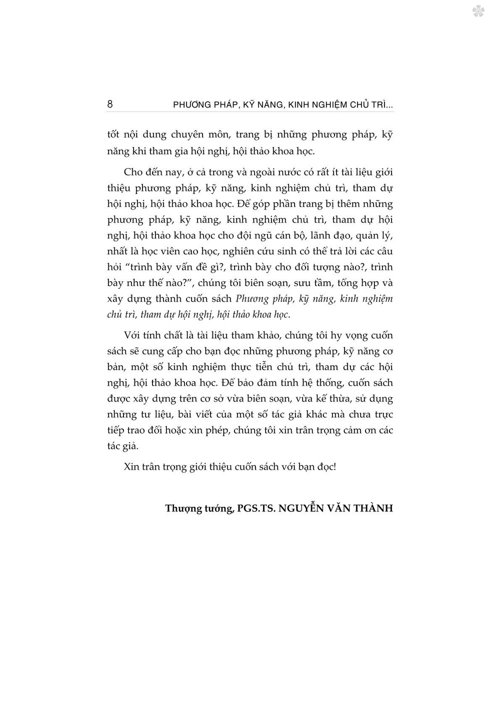 Phương pháp, kỹ năng, kinh nghiệm chủ trì, tham dự hội nghị, hội thảo khoa học (Xuất bản lần thứ hai) - bản in 2024