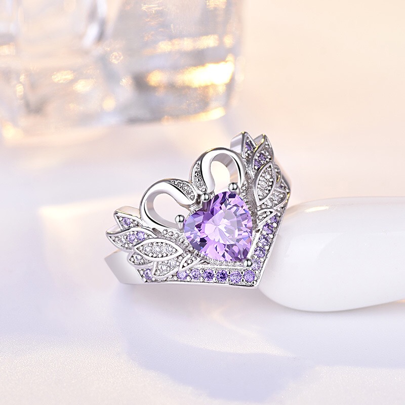 Nhẫn vương miện thiên nga bạc 925