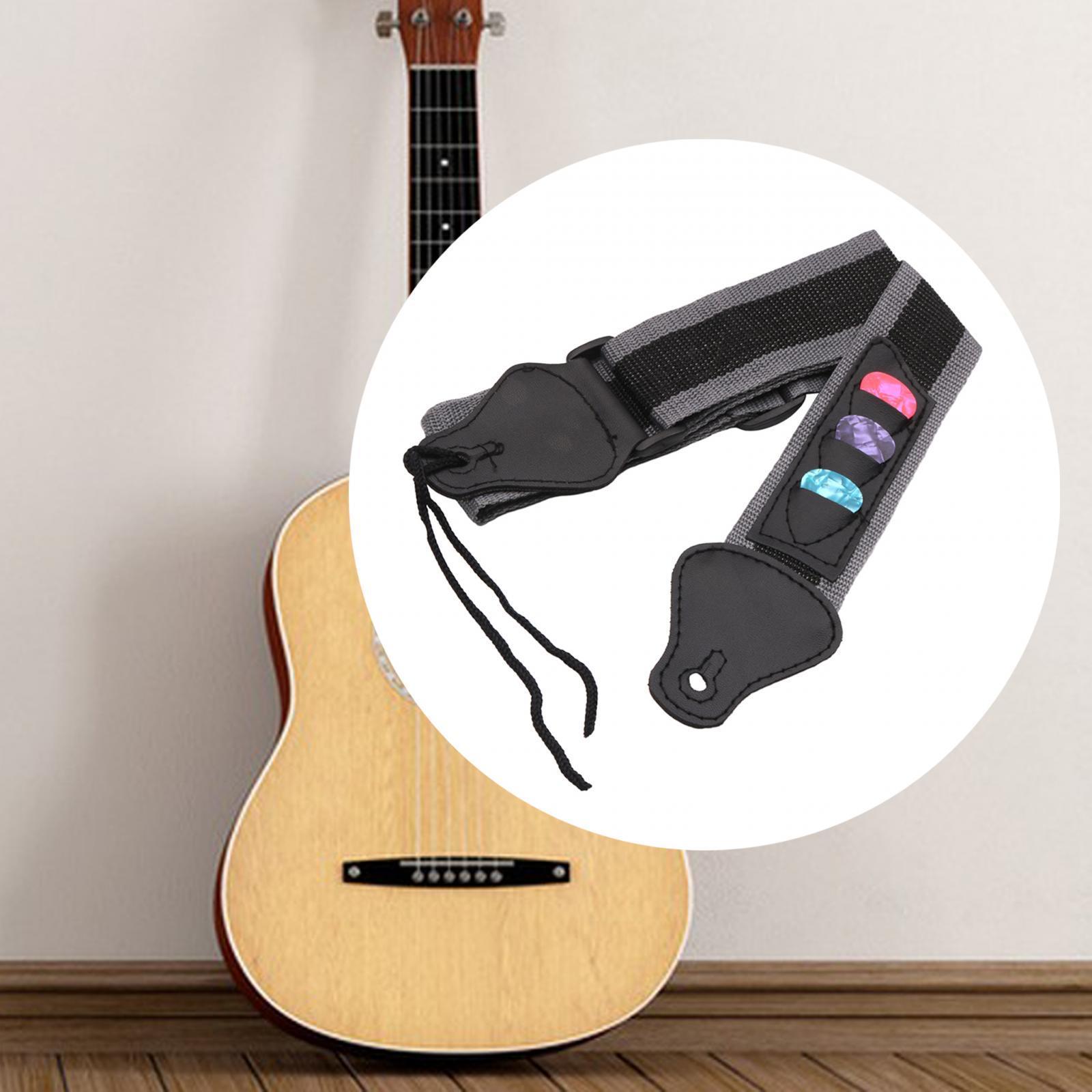 Guitar Strap 90cm-130cm with 3 Guitar Picks Adjustable for Banjos Acoustic Guitar Classical Guitars Electric Guitar Mandolins
