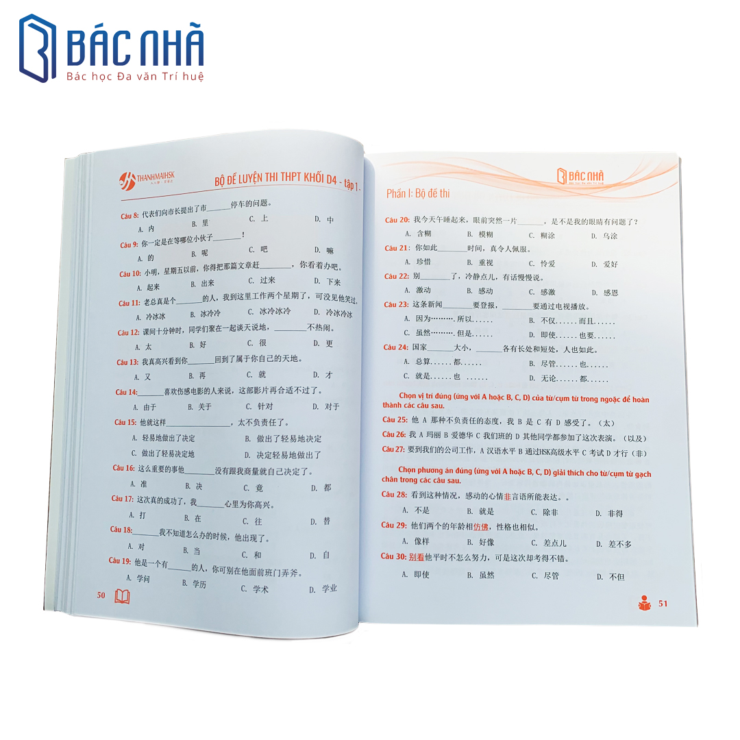 Bộ đề luyện thi THPT khối D4 môn tiếng Trung