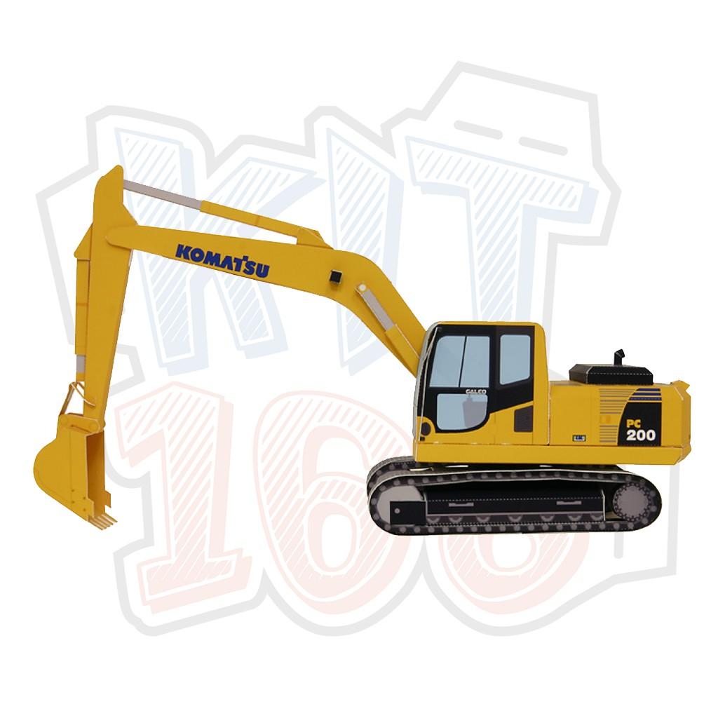 Mô hình giấy xe công trình Hydraulic Excavator