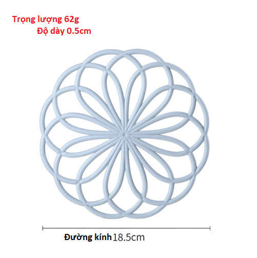 Tấm lót nồi cơm vòng tròn hình hoa xinh xắn GD178-LNTron-5  (giao màu ngẫu nhiên)