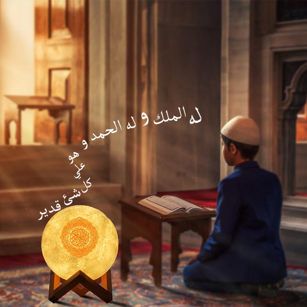 Loa Bluetooth không dây Đêm Đêm Light Qur'an Loa 3D với điều khiển ứng dụng Qur'an Loa Qur'an Touch Lamp Màu