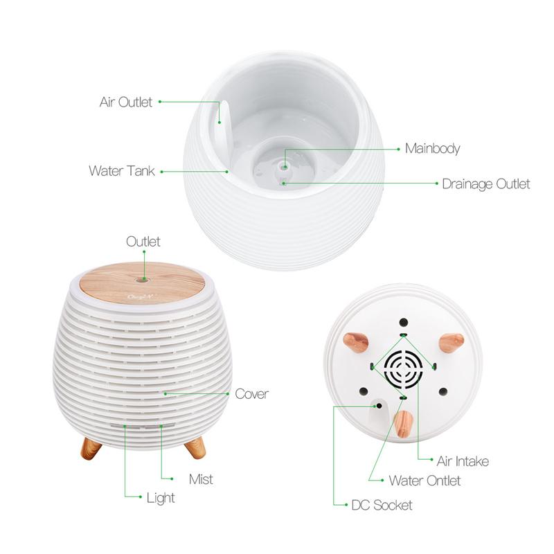 Siêu Âm Thanh Máy Tạo Độ Ẩm Không Khí USB Khuếch Tán Hương Thơm Phòng Ngủ Không Khí Ẩm Mini Máy Khuếch Tán Tinh Dầu Với Đèn Chiếu Sáng Ban Đêm