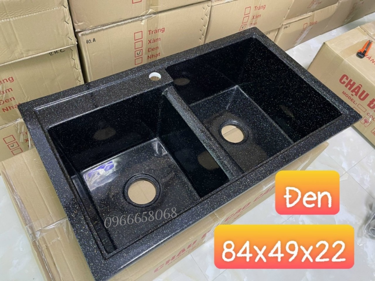 Chậu rửa chén đá nhân tạo 84*50*23