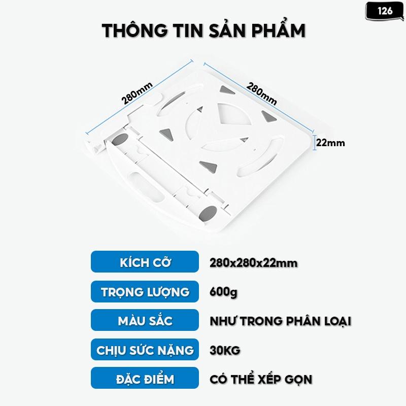 Giá Đỡ Tản Nhiệt Laptop Xoay 360 Độ Kiêm Khay Để Điện Thoại Thông Minh Đa Năng Chất Liệu Nhựa Cao Cấp Tản Nhiệt 126