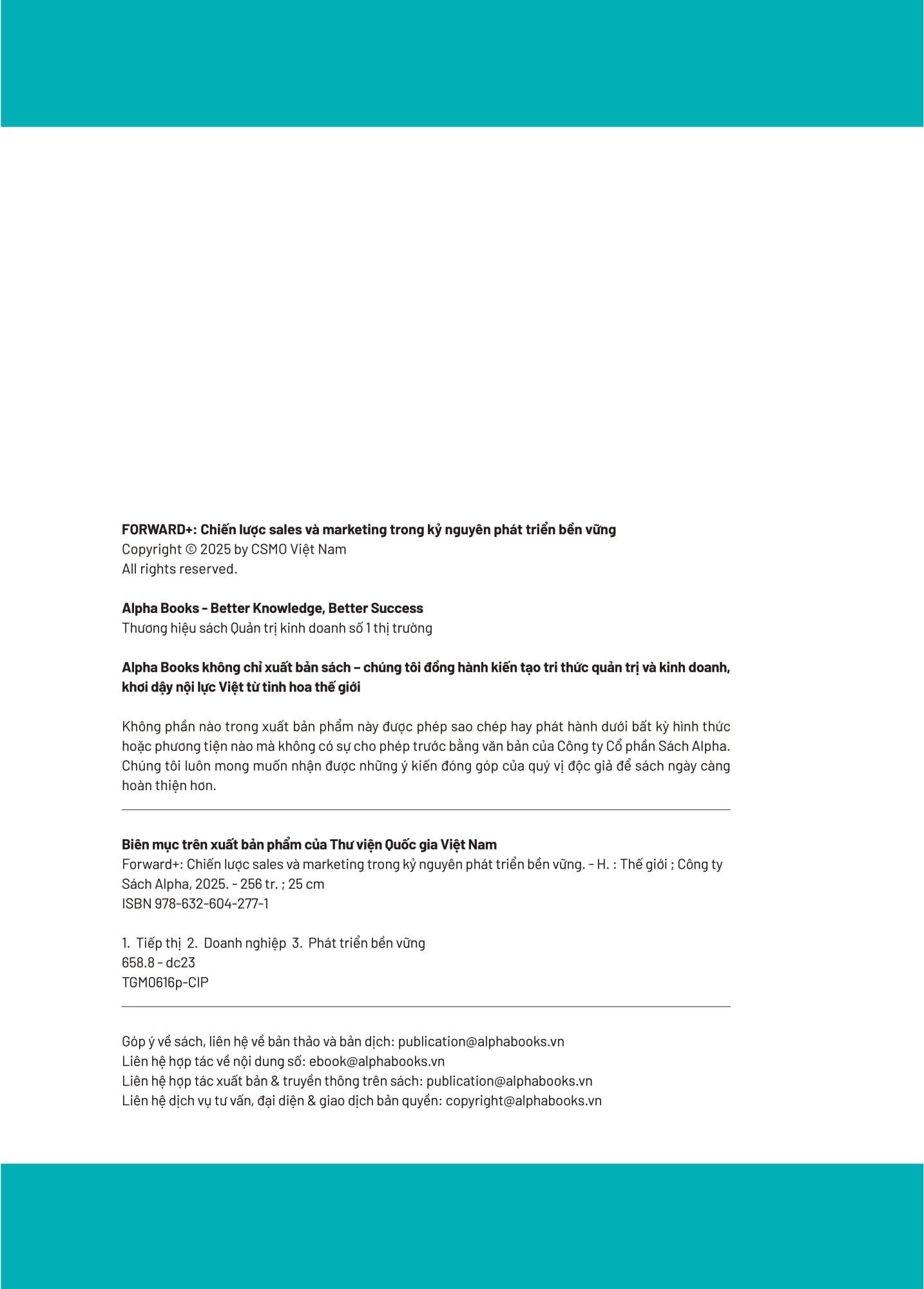 Sách - Forward+ - Chiến Lược Sales Và Marketing Trong Kỷ Nguyên Phát Triển Bền Vững