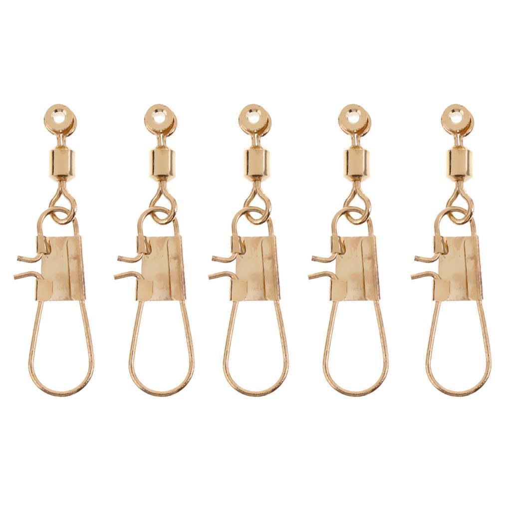 Pack of 5 Pieces Fishing Connector Space Beans Stopper Rolling Swivel Fishing Tackle Tool