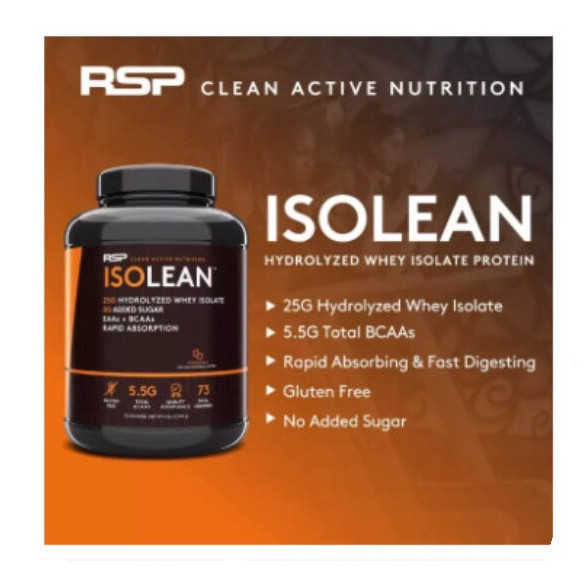 Nguồn cung cấp whey protein ISOLEAN Hydrolyzed Whey Protein Isolate - Hấp thu siêu nhanh, phục hồi cơ bắp (hộp) - 73 liều dùng