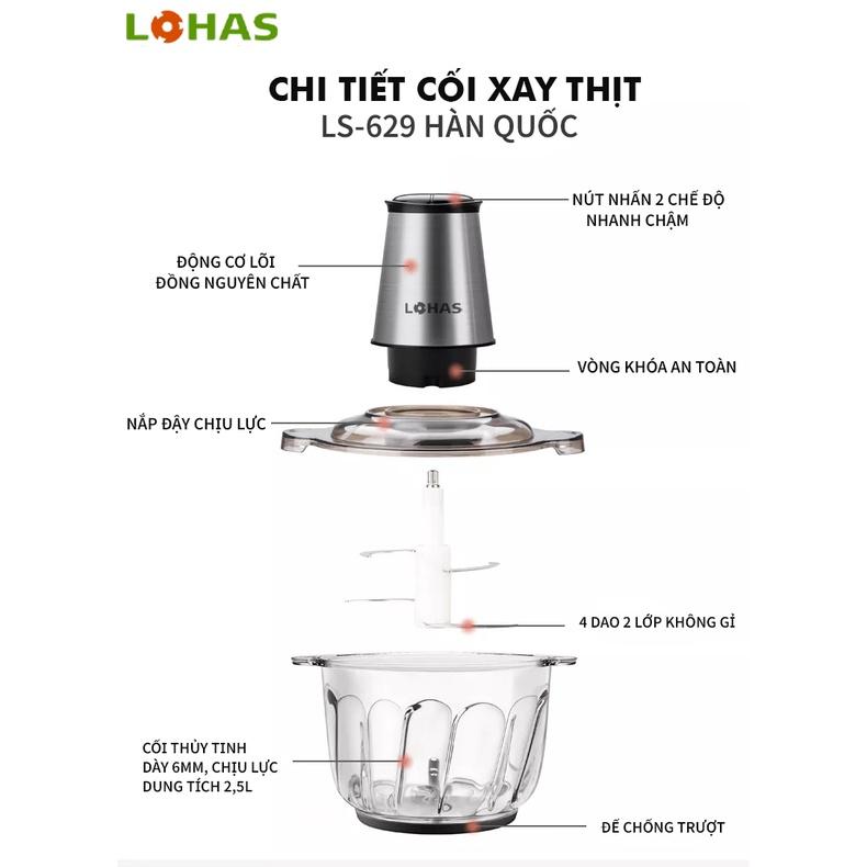 {HÀNG CHÍNH HÃNG] MÁY XAY THỊT 2.5L CÔNG XUẤT 600W HÀN QUỐC LOHAS LS-629