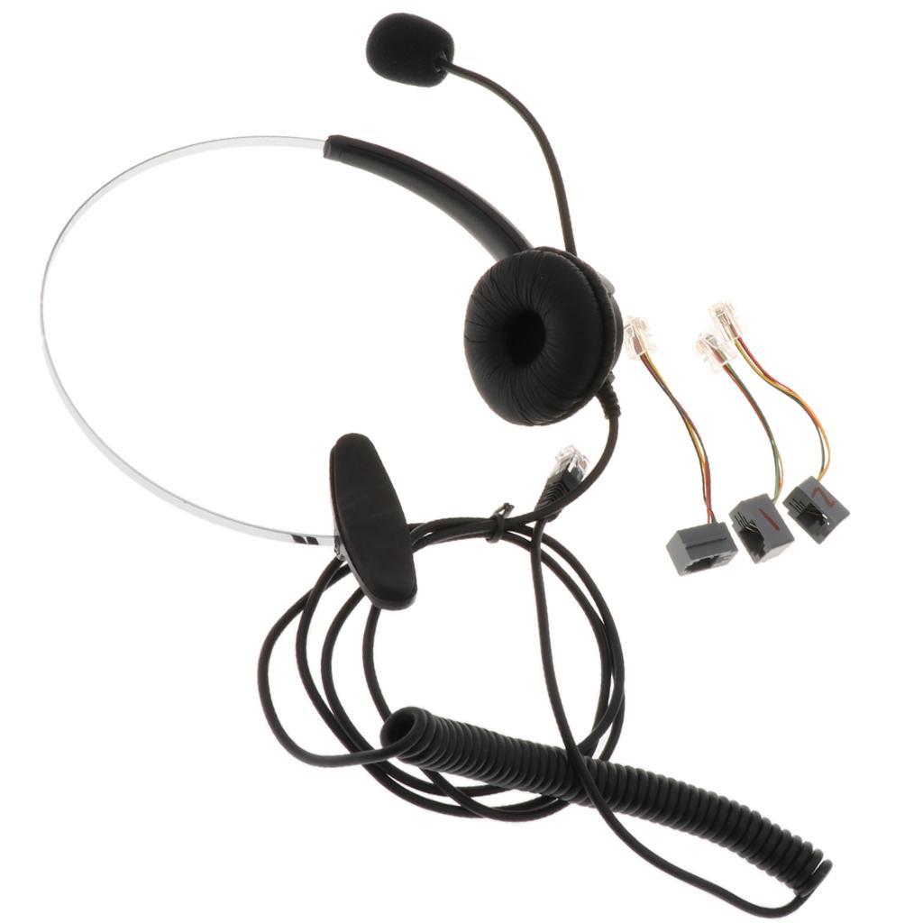 Center Telephone Headphone Noise Cancelling Monaural Headset