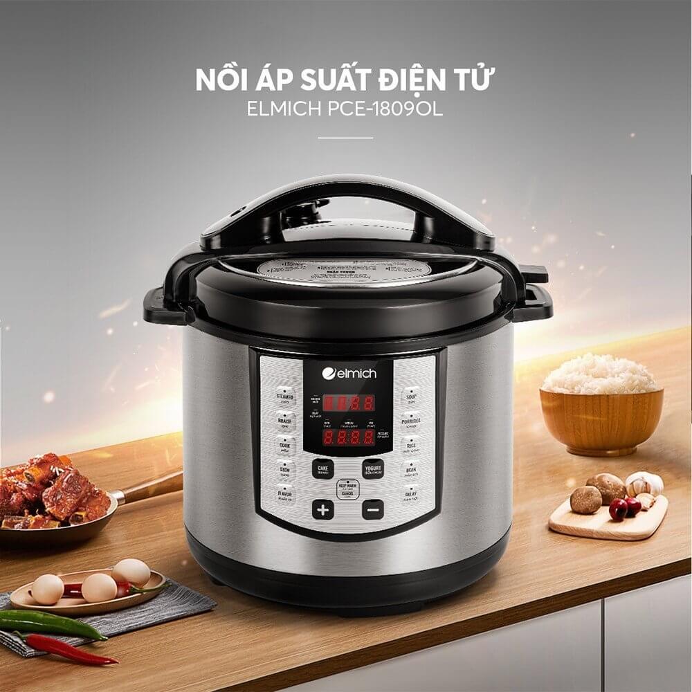 Nồi áp suất điện đa năng Elmich 6L PCE 1809OL - Hàng Chính Hãng